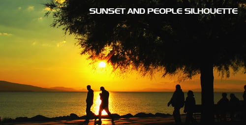 Sunset and the People Silhouette