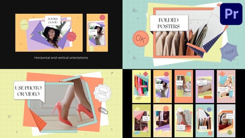 Folded Posters | Premiere Pro MOGRT