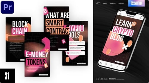 Modern Crypto Blog Stories with Kinetic Typography