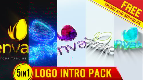 Minimal Logo intro Pack 4 in 1 logo Opener logo animation free music ...