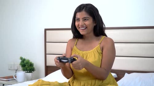 Une joueuse indienne gagne le match
