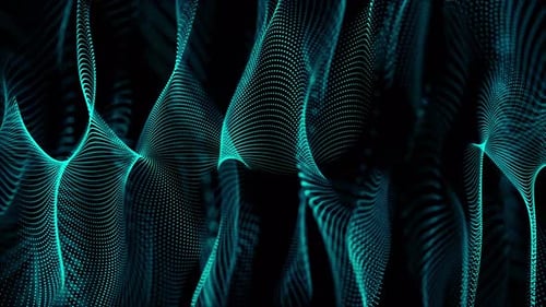 Abstract Digital Particle Wave Motion Background