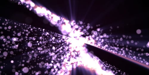Abstract Purple Particle Trails Background Animation