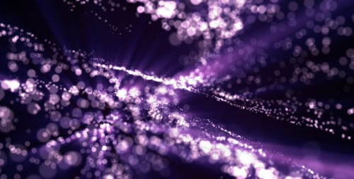 Dynamic Purple Particle Light Streaks Background