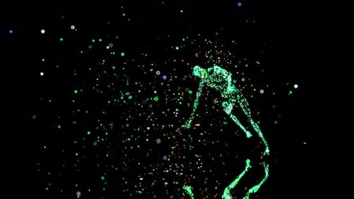 4K abstract motion design of a breakdance dancer