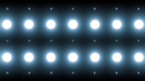 Pulsating Grid of White Lights Stage Background