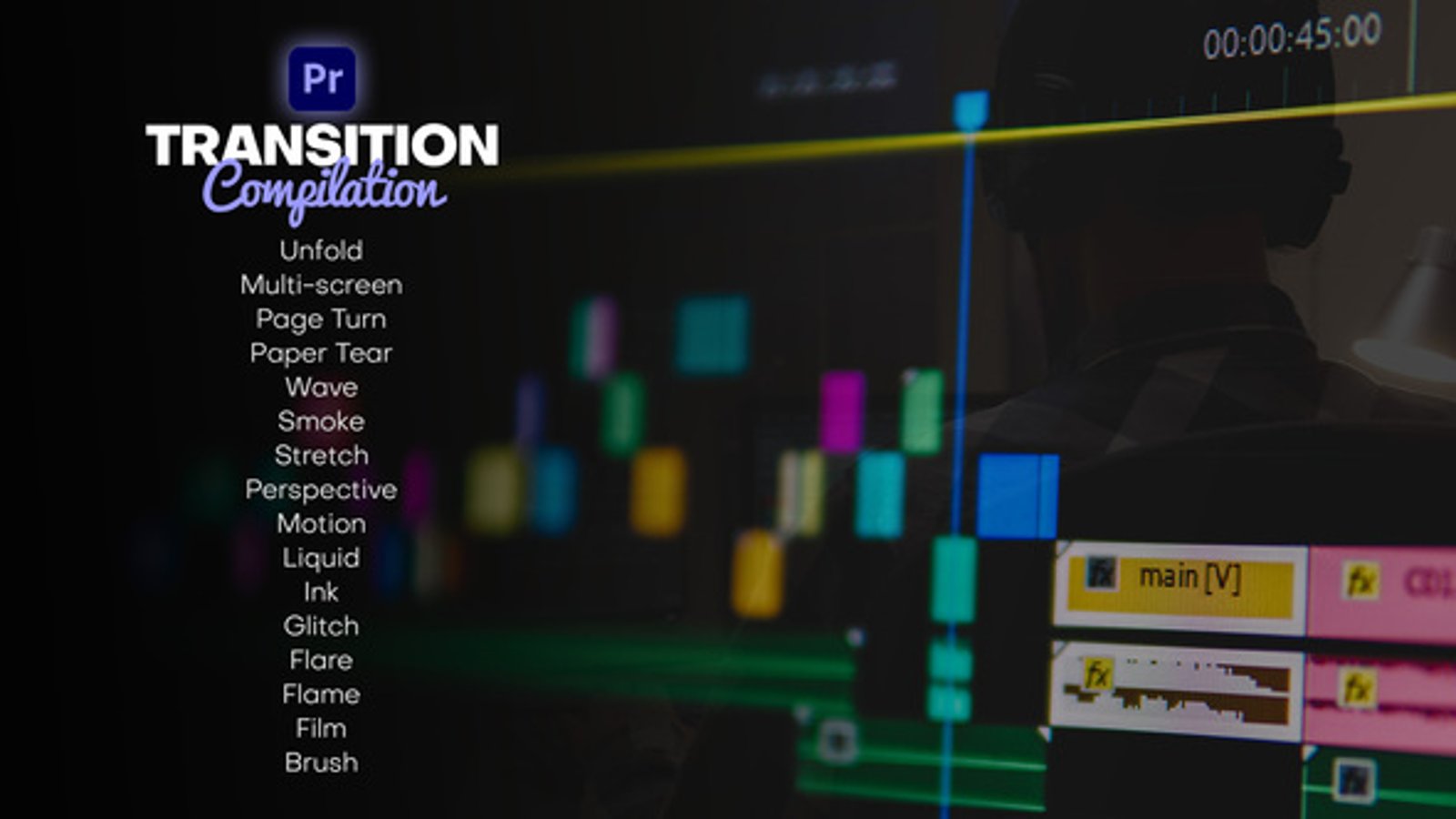 Premiere Pro Transition Pack: 16 Categories in Landscape, Square ...