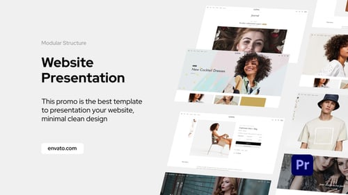 Modern Website Presentation with Dynamic Screen Transitions
