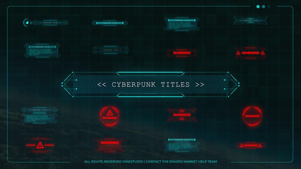 Cyberpunk titles, Titles ft. cyberpunk & bundle - Envato