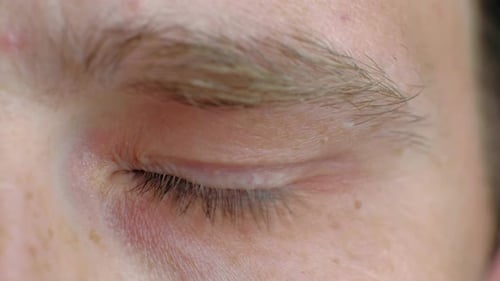 Close Up of a Male Eye Looking at Camera