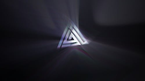 Sleek Holographic Geometric Logo Intro Reveal