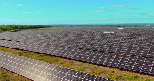 Aerial View of a Modern Solartoelectricity Plant