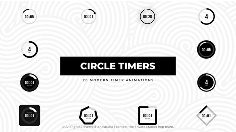 Circle Timers, Elements ft. countdown timer & circle - Envato