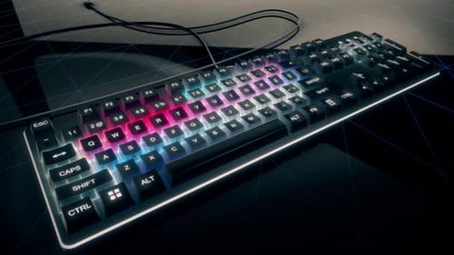 RGB-Tastatur mit Neonlicht