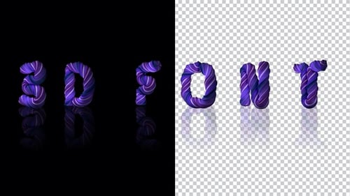 Decorative 3D Twisted Text Animation