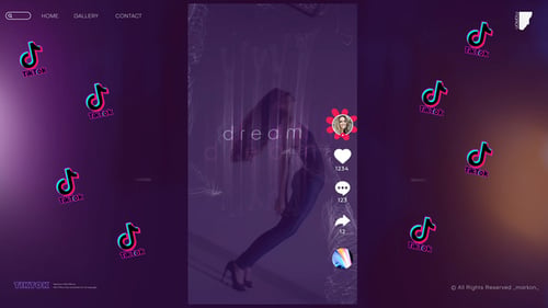 Particles Typography TikTok Elements