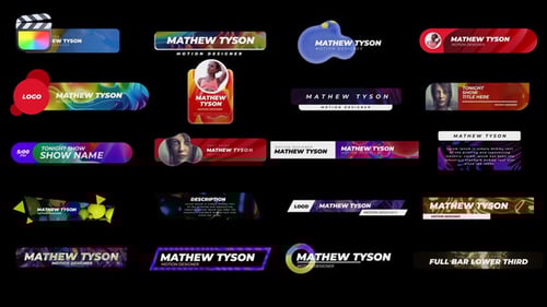 Vibrant Pop Lower Thirds for Dynamic Video Projects