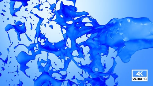 Fluid Blue Paint Splash Reveal Transition