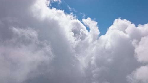 Paradise Concept Nature Landscape Footage Cinematic Aerial White Clouds