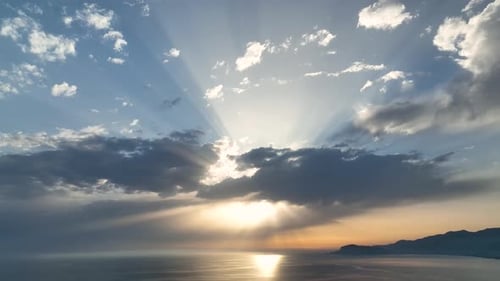 Cloudy Sunset at Sea Turkey Alanya 4 K