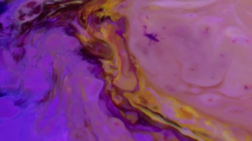 Abstract Background with Flowing Purple and Yellow Colors