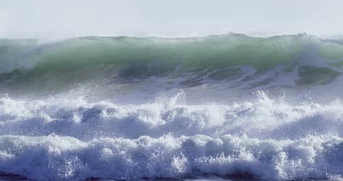 View of waves on seashore