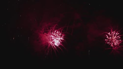 Feux d'artifice lumineux sur le ciel nocturne
