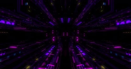 Seamless loop of abstract futuristic technological background