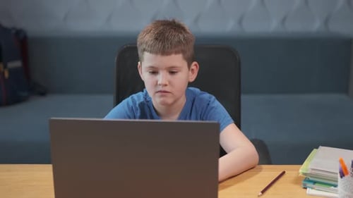 Back to School, Online learning, distance lesson, education at home, technology for schoolboy