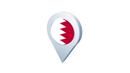Fahnen-Pin-Symbol von Bahrain