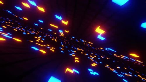 Abstract Neon Cube VJ Loop 4K