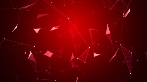 Abstract Red Geometric Plexus Network Background Animation