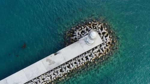 Top view of the breakwater