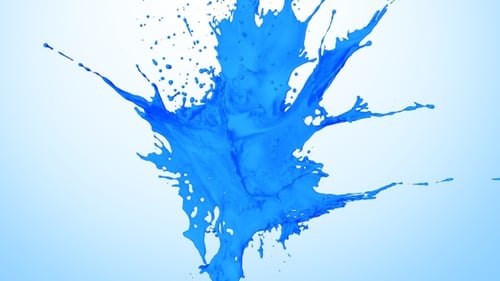 Dynamic Blue Liquid Paint Splash Reveal