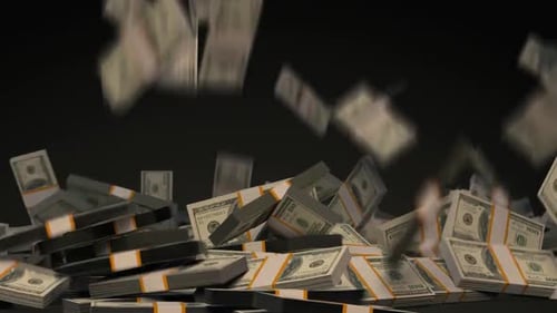 Falling Stacks of Cash Animation for Financial Projects