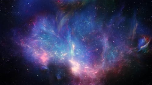 Abstract Space Nebula Animation with Swirling Stars
