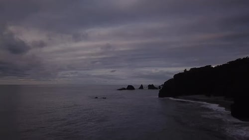 Rough New Zealand coastline