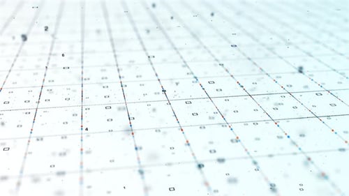 Abstract digital particles flow, Digital cyberspace, Technology digital connection background