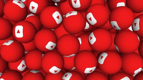 Animated 3D Social Media Logo Spheres
