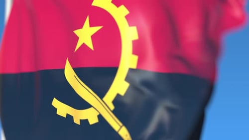 Realistic 3D Animation of the Waving Flag of Angola