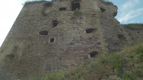Old Stone Fortress Ruins Under Blue Sky