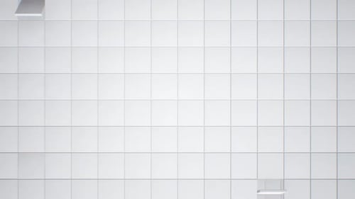 Abstract Modern 3D Geometric White Square Wall Tiles Loading Screen