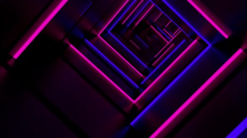 Laufen im Neonlichttunnel HD
