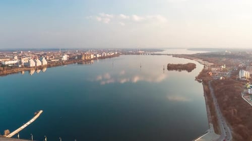 Time Lapse Aerial View Over the City