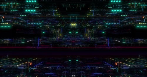 Seamless loop of abstract futuristic technological background
