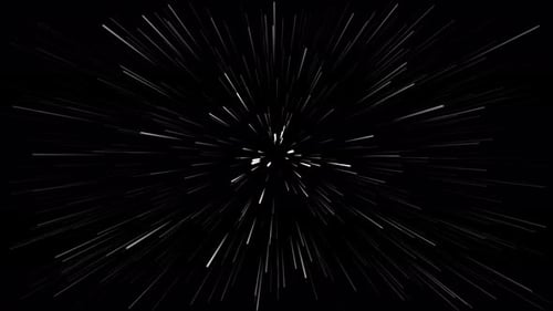 Fast White Lines Hyperspace Tunnel Animation Loop