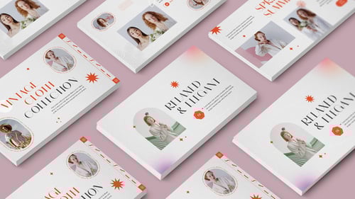 Elegant Fashion Lookbook Slideshow with Modern Typography