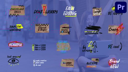 Dynamic Torn Cardboard Titles with Handwritten Brush Strokes