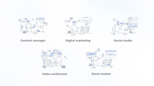 Social Media - Blue and White Concepts