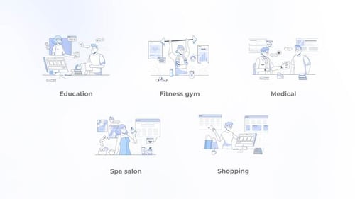 Animated Flat Design Illustrations for Various Concepts